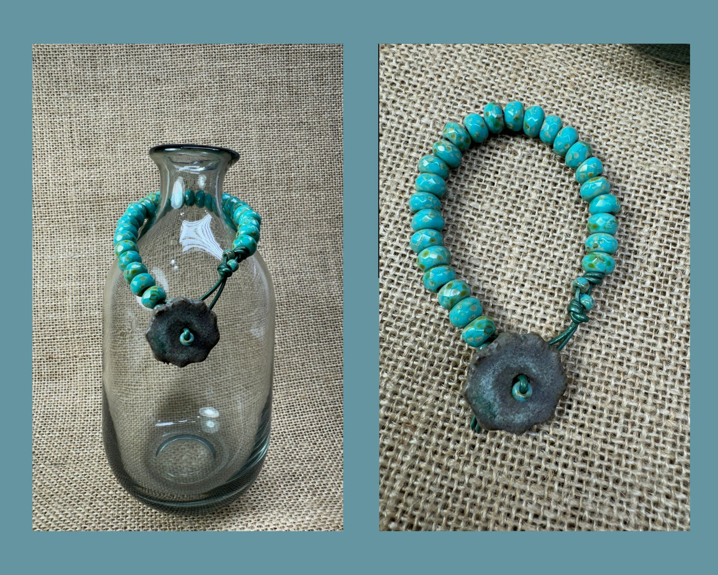 BRACELET: TEAL GLASS