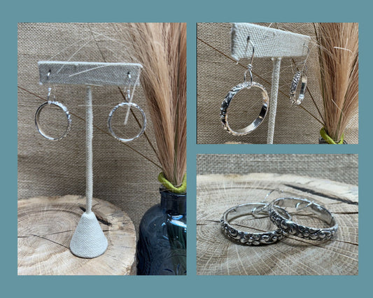 EARRINGS: LARGE BANGLE HOOPS
