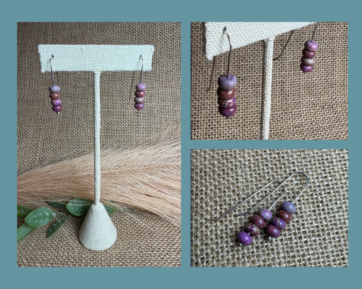 EARRINGS: SEA SEDIMENT JASPER