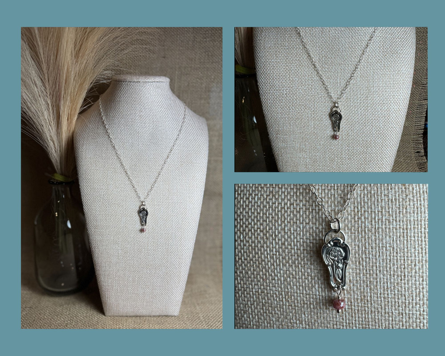 NECKLACE: SILVERITE FLOWER