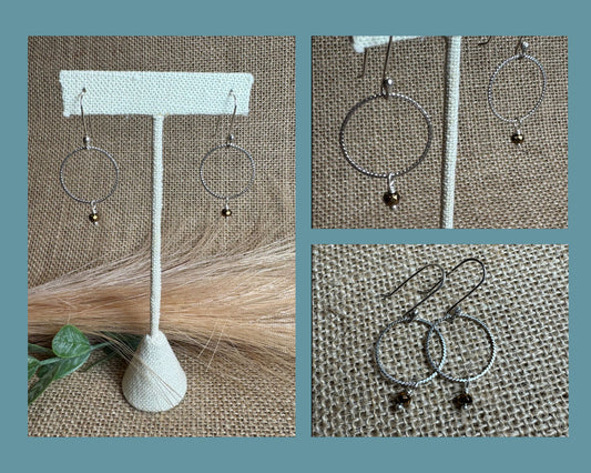 EARRINGS: HEMATITE