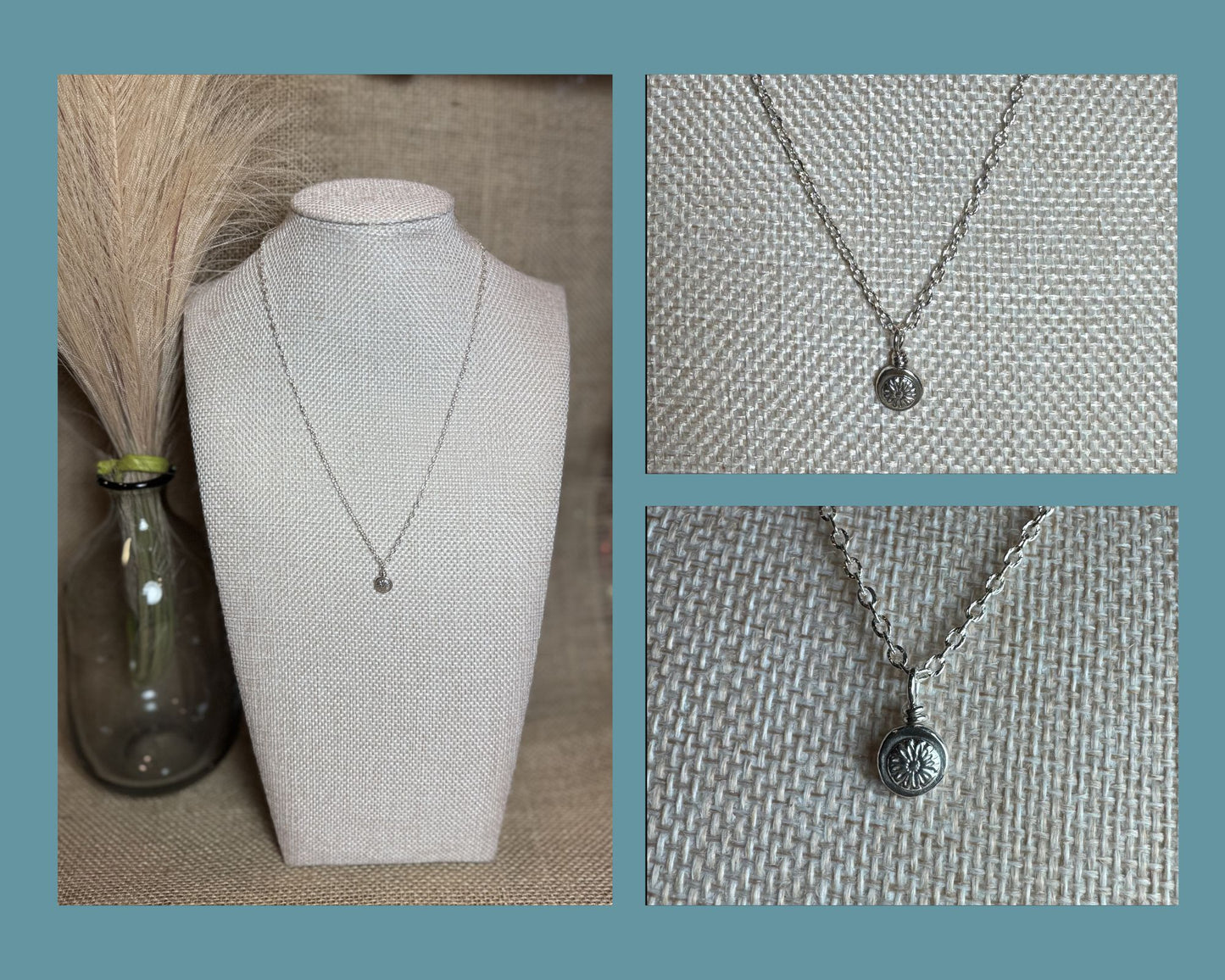 NECKLACE: PRESSED DAISY