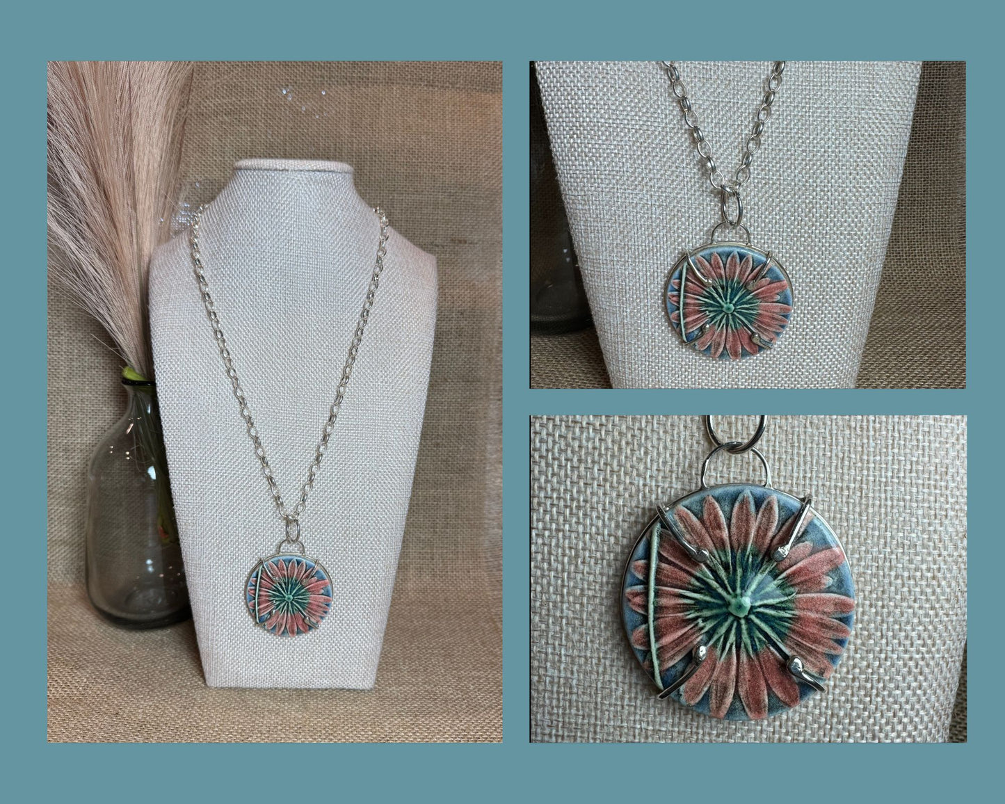 NECKLACE: CERAMIC PRESSED FLOWER