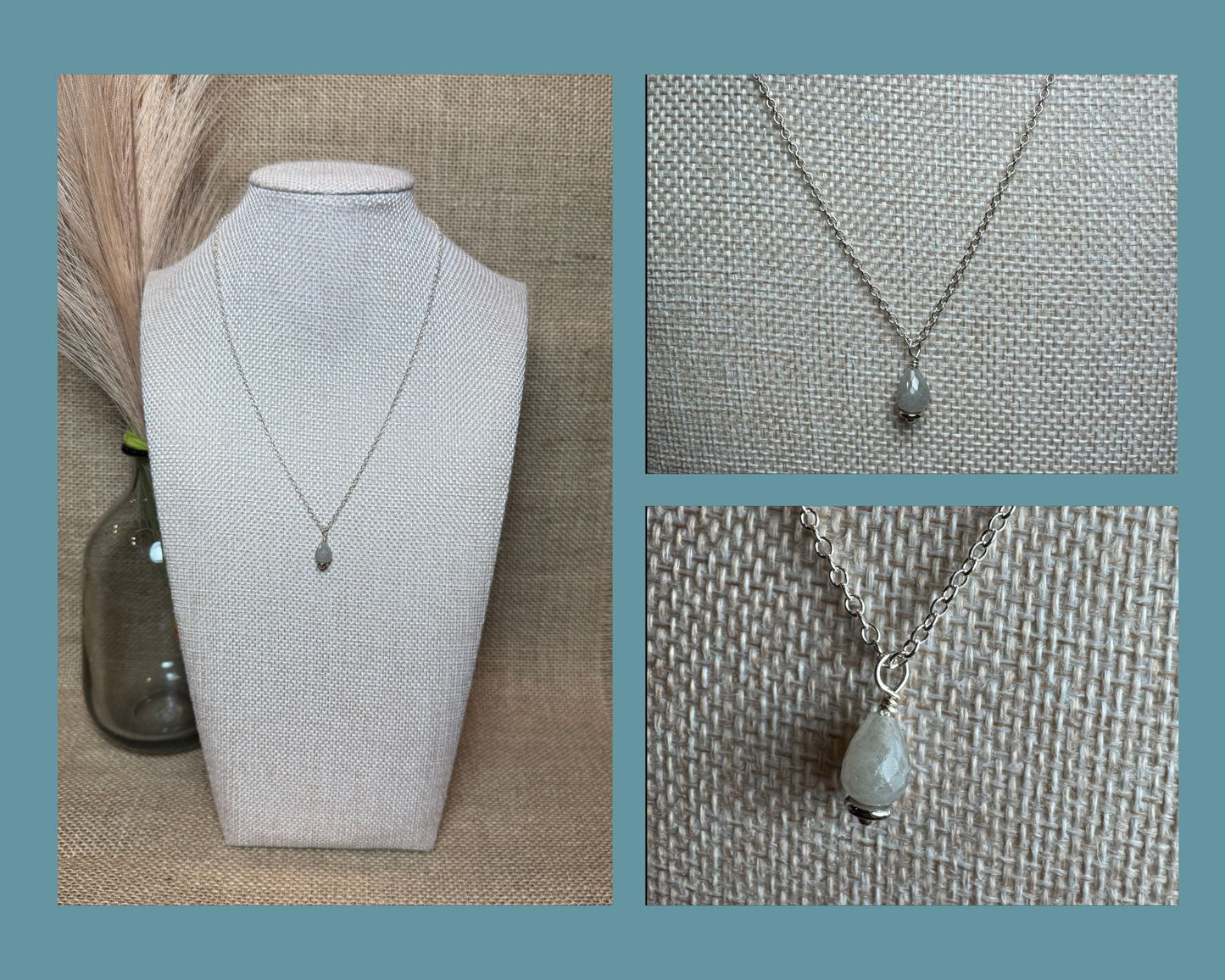 NECKLACE: SILVER SAPPHIRE