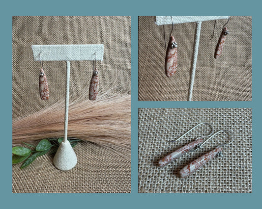 EARRINGS: LEOPARD SKIN JASPER