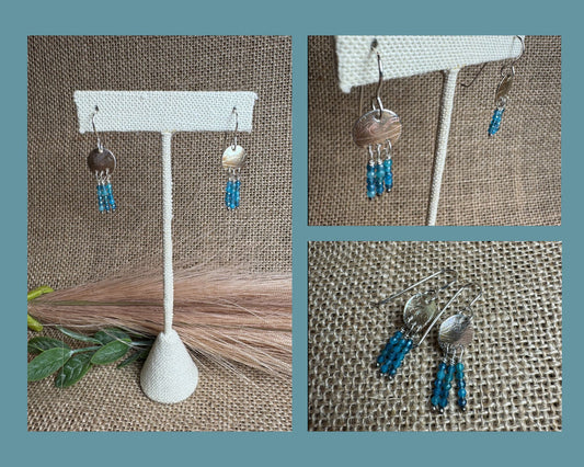 EARRINGS: BLUE APATITE