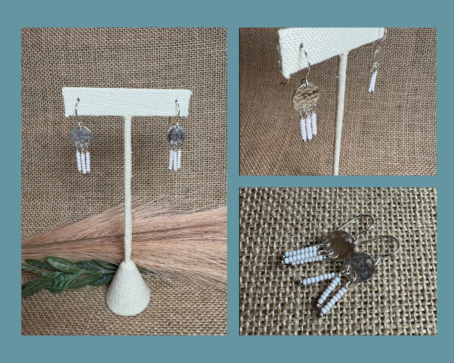 EARRINGS: VINTAGE GLASS SEED BEADS