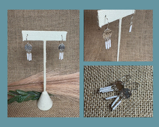 EARRINGS: VINTAGE GLASS SEED BEADS
