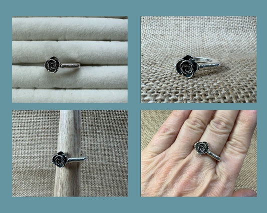 RING: SILVER ROSE