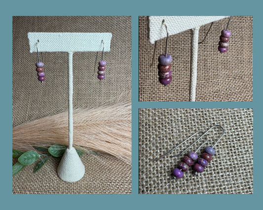 EARRINGS: SEA SEDIMENT JASPER