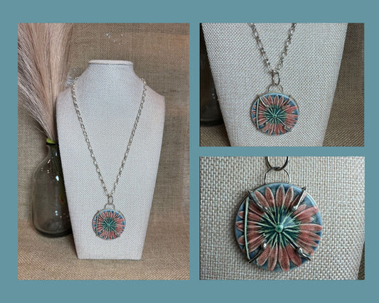 NECKLACE: CERAMIC PRESSED FLOWER