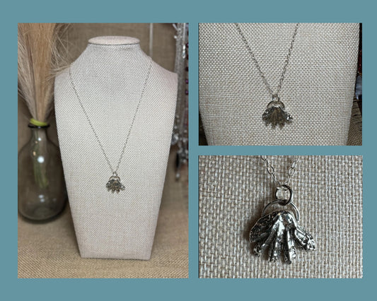NECKLACE:  SAND CASTED SHELL PENDANT